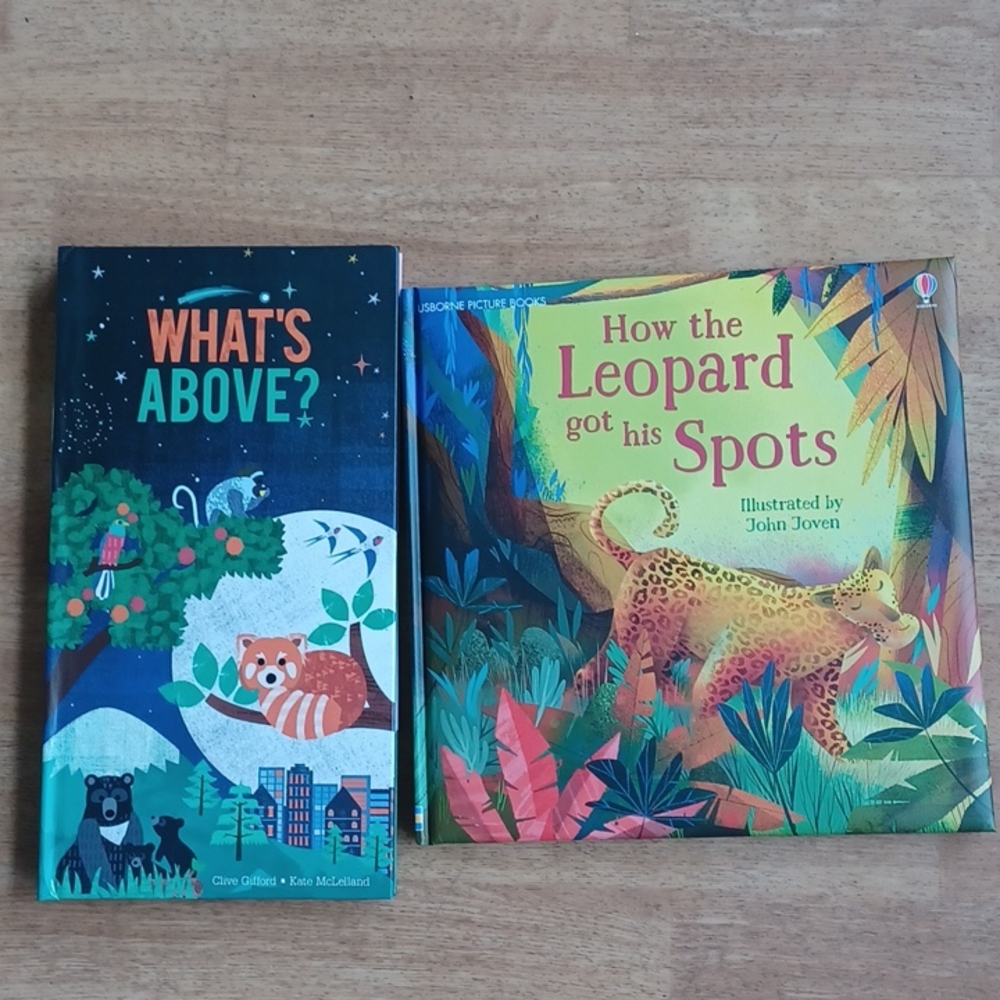 Children's books What's above,pop up book and.How the Leopard got it spo…
